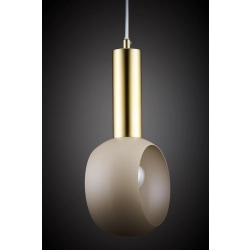 Lampa wisząca VITRUM GOLD oczko ciepły beż/złoty szczotkowany 41718 Sigma
