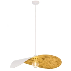 Lampa wisząca duża falowana biało-złota LEAF 41921 Sigma