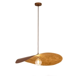 Lampa wisząca duża falowana brązowo_miedziana LEAF 41920 Sigma