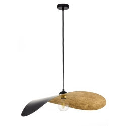 Lampa wisząca duża falowana czarno-złota 41918 LEAF Sigma - zdjęcie produktu
