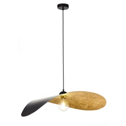 Lampa wisząca duża falowana czarno-złota 41918 LEAF Sigma