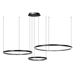Lampa wisząca okręgi 116W czarna AZ134 MONZA 1236DL DOMENO LIGHTING - zdjęcie produktu