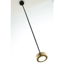 Lampa wisząca reflektor nowoczesna BAR 1 L czarny_złoty mosiądzowany 41645 wys.113 cm Sigma