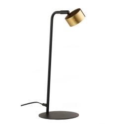 Lampka ruchomy reflektor nowoczesna BAR czarny_złoty mosiądzowany 41709 Sigma - zdjęcie produktu