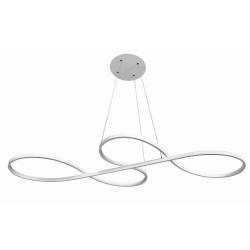 Lampa wisząca SERPENTINE Decoracyjna 60W + Pilot biała - zdjęcie produktu