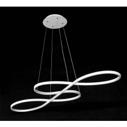 Lampa wisząca SERPENTINE Decoracyjna 60W + Pilot biała - zdjęcie produktu