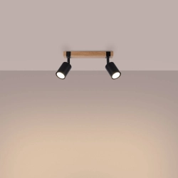 Plafon FAGER 2 czarny SL.1344 SOLLUX LIGHTING