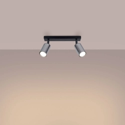 Plafon WINX 2 czarny/chrom SL.1367 SOLLUX LIGHTING