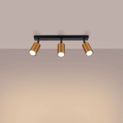 Plafon WINX 3 czarny/miedź SL.1376 SOLLUX LIGHTING