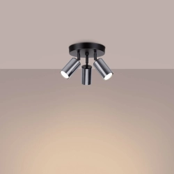 Plafon WINX 3P czarny/chrom SL.1369 SOLLUX LIGHTING