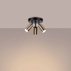 Plafon WINX 3P czarny/złoty SL.1385 SOLLUX LIGHTING