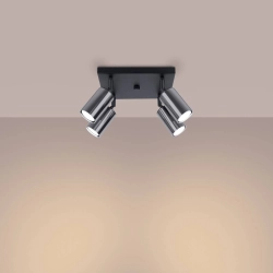 Plafon WINX 4 czarny/chrom SL.1370 SOLLUX LIGHTING