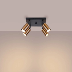 Plafon WINX 4 czarny/miedź SL.1378 SOLLUX LIGHTING