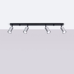 Plafon WINX 4L czarny/chrom SL.1371 SOLLUX LIGHTING