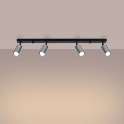 Plafon WINX 4L czarny/chrom SL.1371 SOLLUX LIGHTING