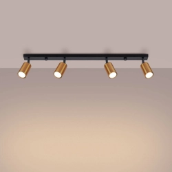 Plafon WINX 4L czarny/miedź SL.1379 SOLLUX LIGHTING
