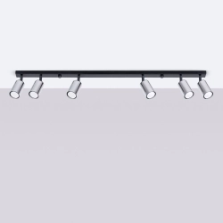 Plafon WINX 6L czarny/chrom SL.1372 SOLLUX LIGHTING