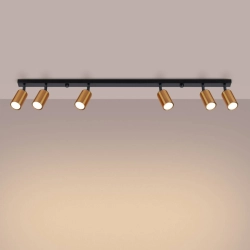 Plafon WINX 6L czarny/miedź SL.1380 SOLLUX LIGHTING