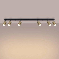 Plafon WINX 6L czarny/złoty SL.1388 SOLLUX LIGHTING