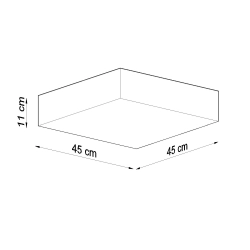 Lampa Sufitowa Plafon HORUS 45 Szary SL.0140 SOLLUX LIGHTING