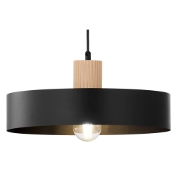 RIF WOOD 1 L czarny 41865 lampa wisząca drewno naturalne jasne Sigma