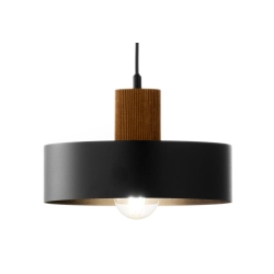 RIF WOOD 1 M czarny 41859 lampa wisząca drewno naturalne jasny brąz Sigma