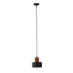 RIF WOOD 1 S czarny 41858 lampa wisząca drewno naturalne jasny brąz Sigma - zdjęcie produktu