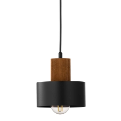 RIF WOOD 1 S czarny 41858 lampa wisząca drewno naturalne jasny brąz Sigma