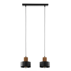RIF WOOD 2 czarny 41861 lampa wisząca drewno naturalne jasny brąz Sigma - zdjęcie produktu