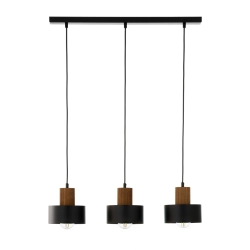 RIF WOOD 3 czarny 41862 lampa wisząca drewno naturalne jasny brąz Sigma - zdjęcie produktu