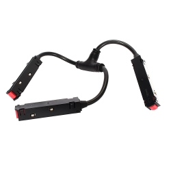 Złącze Potrójne "T" Elektryczne do Szyny Magnetycznej LL-BX Czarny 1234DL DOMENO LIGHTING - zdjęcie produktu