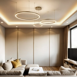 Złota Lampa wisząca okręgi 116W złota AZ134 MONZA 1237DL DOMENO LIGHTING - zdjęcie dodatkowe 1
