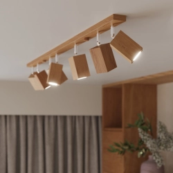 kinkiecik.pl Plafon KEKE 6 dąb SL.1039 SOLLUX LIGHTING