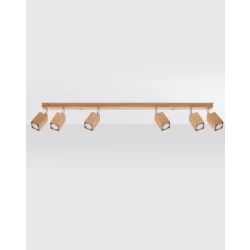 kinkiecik.pl Plafon KEKE 6 dąb SL.1039 SOLLUX LIGHTING
