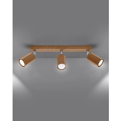 kinkiecik.pl Plafon ZEKE 3 dąb SL.1030 SOLLUX LIGHTING