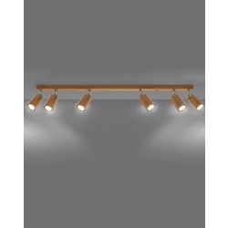 kinkiecik.pl Plafon ZEKE 6 dąb SL.1032 SOLLUX LIGHTING
