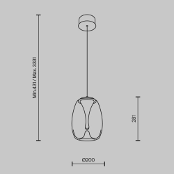 Lampa wisząca Splash MOD282PL-L8G3K1 Maytoni - zdjęcie dodatkowe 1