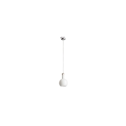 PULIRE RD wisząca szkło opalowe/drewno/chrom 230V E14 28W R12664 Rendl light studio - zdjęcie produktu