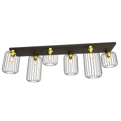 Lampa sufitowa BARN 6 BL GOLD 1366/6 EMIBIG Lighting