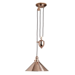 kinkiecik.pl Lampa wisząca z regulacją długości Provence – 1 źródło światła – Polerowana miedź PV-P-CPR Elstead Lighting