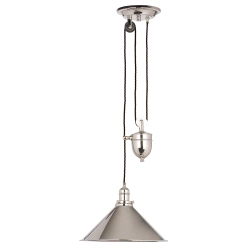 kinkiecik.pl Lampa wisząca z regulacją długości Provence – 1 źródło światła – Polerowany nikiel PV-P-PN Elstead Lighting