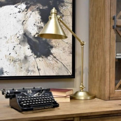 kinkiecik.pl Lampa biurkowa Provence – 1 źródło światła – Stary mosiądz PV-TL-AB Elstead Lighting