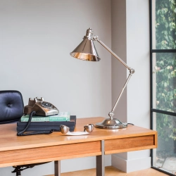 kinkiecik.pl Lampa biurkowa Provence – 1 źródło światła – Polerowany nikiel PV-TL-PN Elstead Lighting