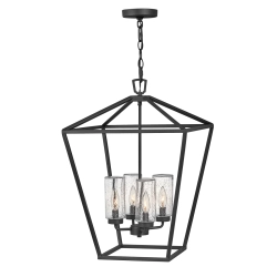 kinkiecik.pl Latarnia wisząca Alford Place – 4 źródła światła – Czarna QN-ALFORD-PLACE-4P-MB IP44 Elstead Lighting
