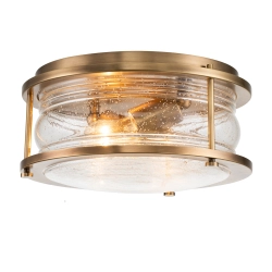 kinkiecik.pl Plafon Ashlandbay – 2 źródła światła – Naturalny mosiądz QN-ASHLANDBAY-F-NBR-BATH Elstead Lighting