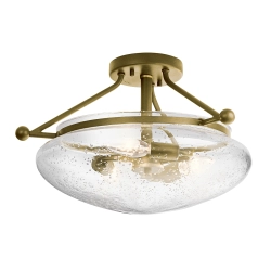 kinkiecik.pl Półplafon Belle – 3 źródła światła – Szczotkowany naturalny mosiądz QN-BELLE-SF-BNB Elstead Lighting