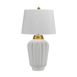kinkiecik.pl Lampa stołowa Bexley – 1 źródło światła – Biała/ Szczotkowany mosiądz QN-BEXLEY-TL-WBB Elstead Lighting