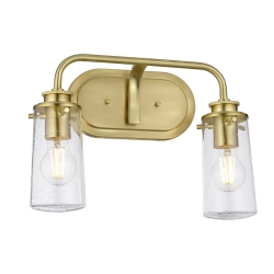 kinkiecik.pl Kinkiet Braelyn – 2 źródła światła – Szczotkowany mosiądz QN-BRAELYN2-BB Elstead Lighting