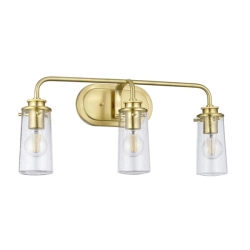 Kinkiet Braelyn – 3 źródła światła – Szczotkowany mosiądz QN-BRAELYN3-BB Elstead Lighting