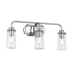 kinkiecik.pl Kinkiet Braelyn – 3 źródła światła – Polerowany chrom QN-BRAELYN3-PC Elstead Lighting